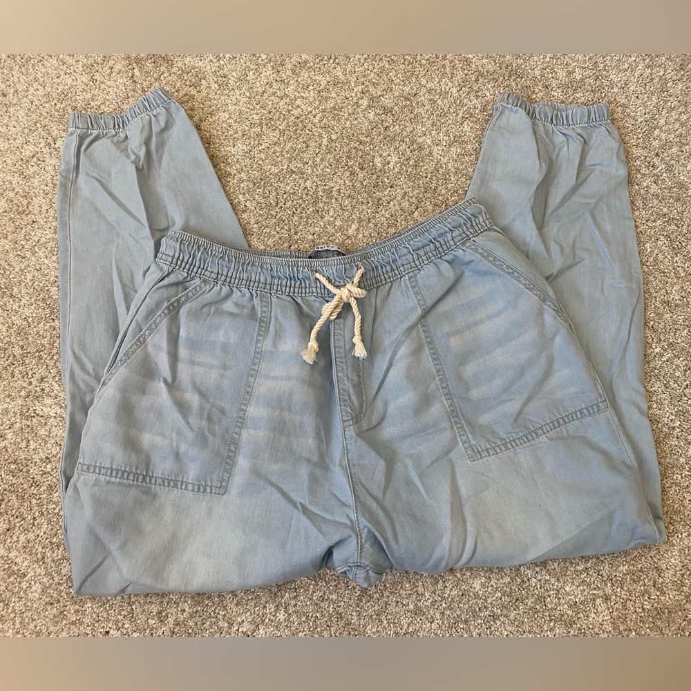 Celebrity Pink denim joggers